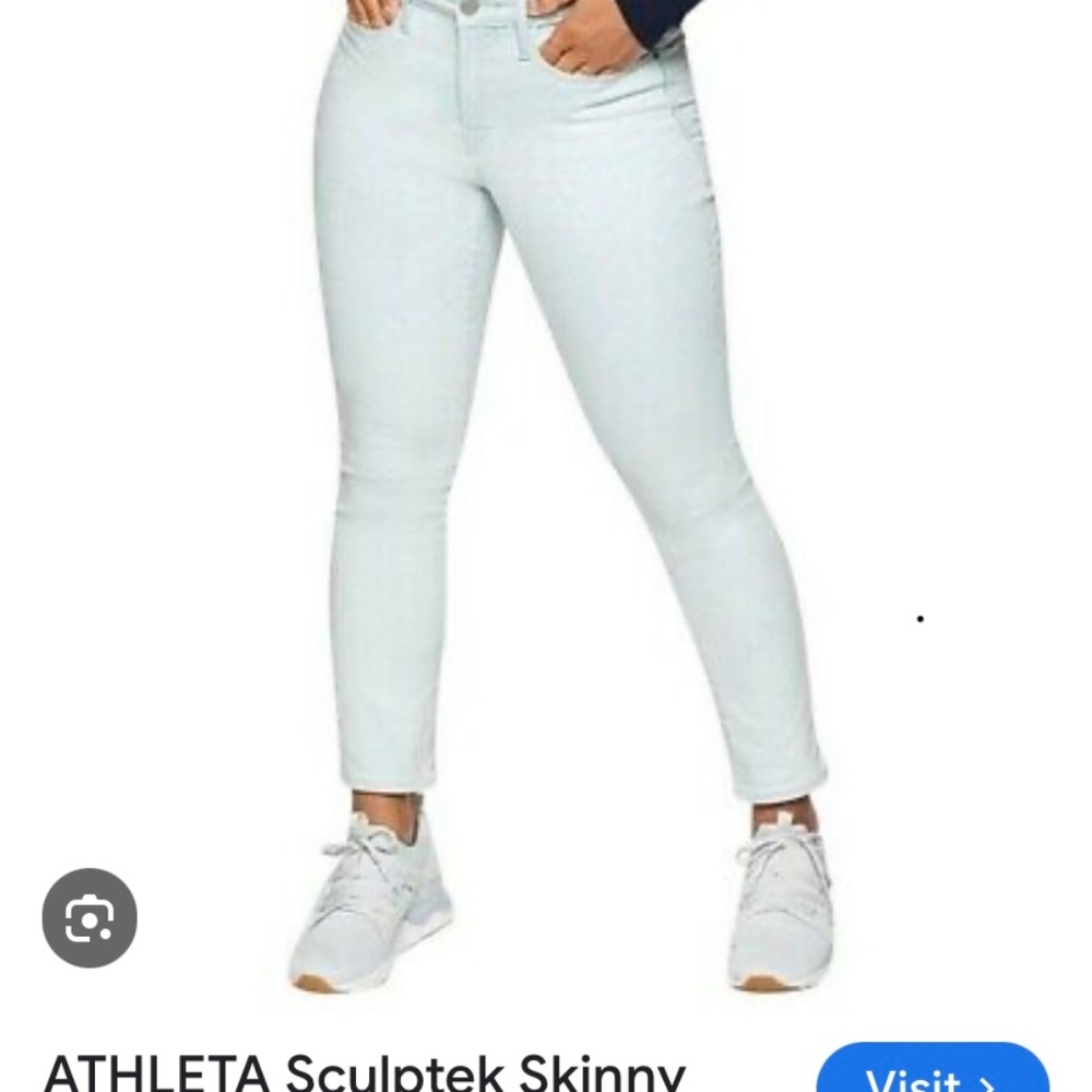 Athleta sculptek skinny crop jean glacier wash